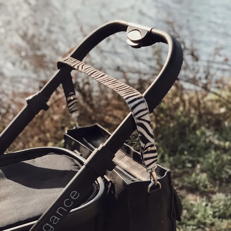 Mozz Bags Kinderwagengurte Leder Zebra XL