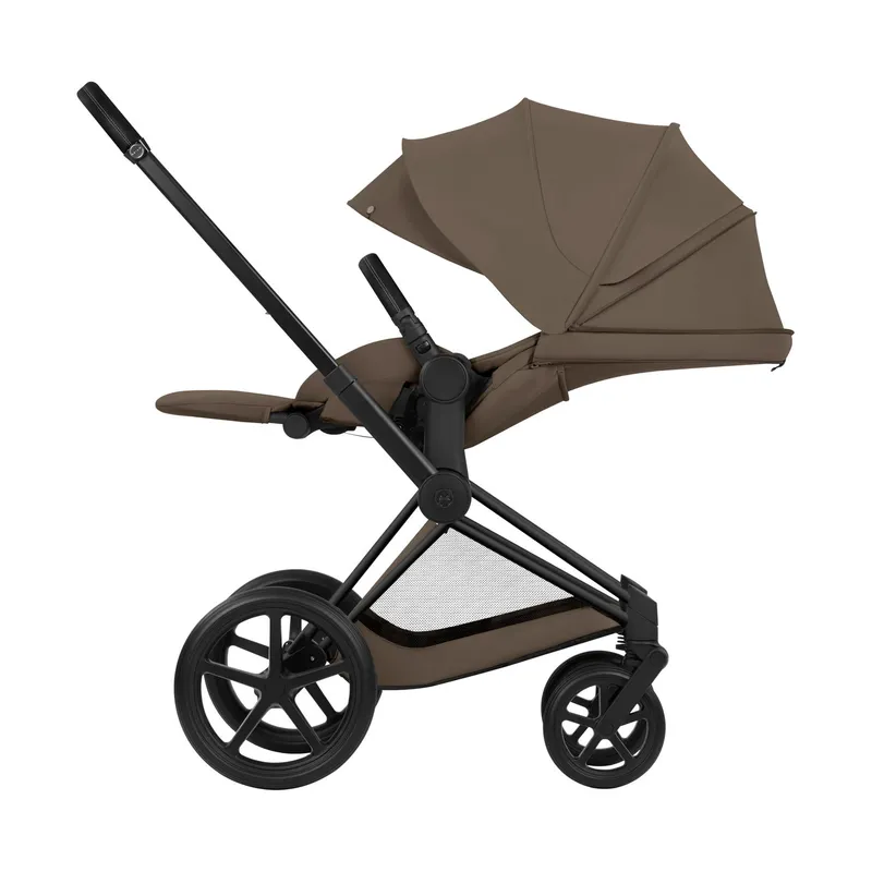 Cybex Priam 5 Comfort Kinderwagen Bundle – Matt Black/Coconut Brown