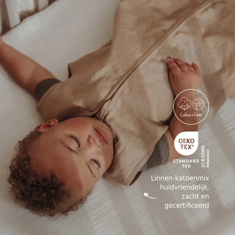 Meyco Studio Schlafsack – Ungefüttertes Leinen – Taupe – 60 cm
