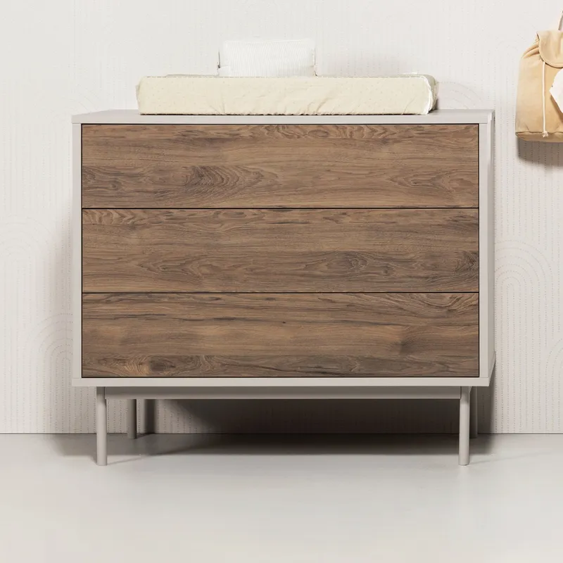 Europa Baby Japandi Babyzimmer | Bett 60 x 120 cm + Kommode