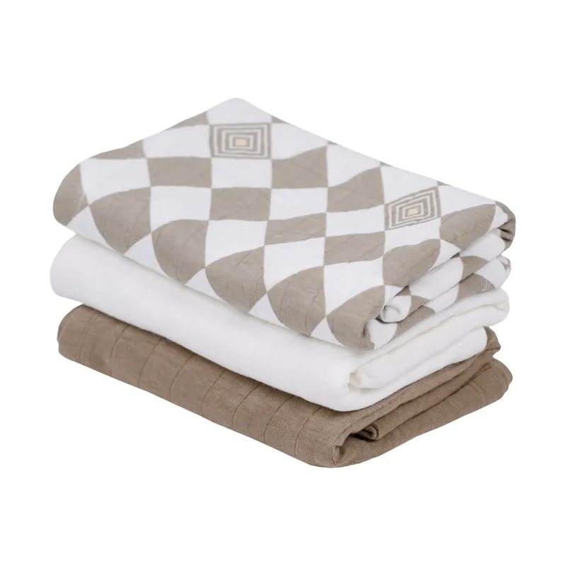 Lodger Swaddler – 3-teilig – 70 x 70 cm – Matcha Buffalo
