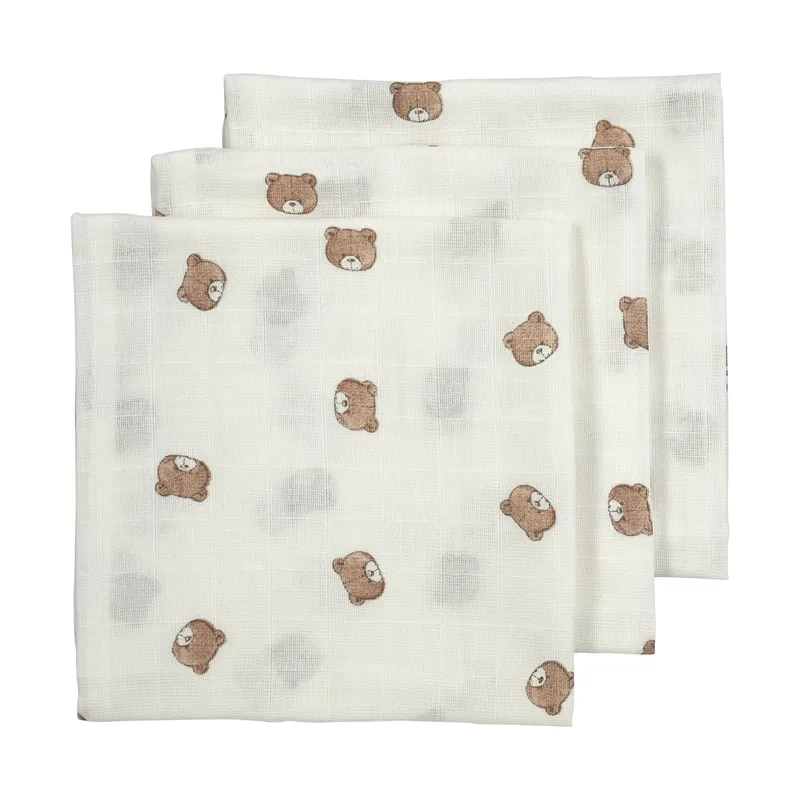 Meyco Mulltücher - 3 Stück - 70 x 70 cm - Bear