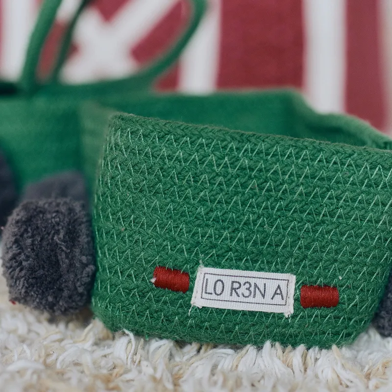 Lorena Canals Korb - Basket Tractor - Green