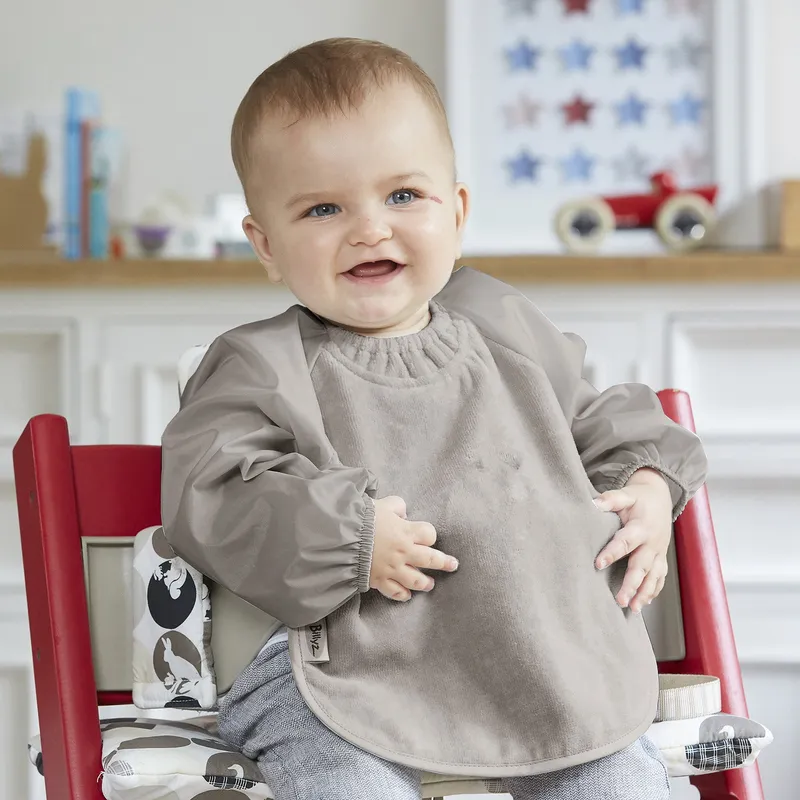 Silly Billyz Lätzchen - Towel Small - Long Sleeve - Taupe