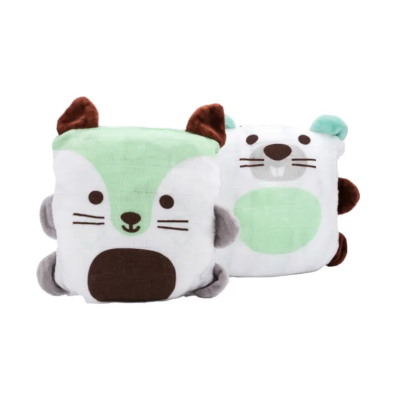 Ubbi Blanket Buddies Fuchs und Biber Grün