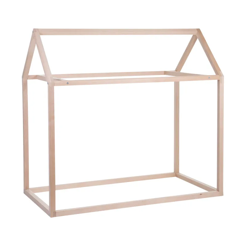 Childhome Haus Bettrahmen Natur 70 x 140 cm