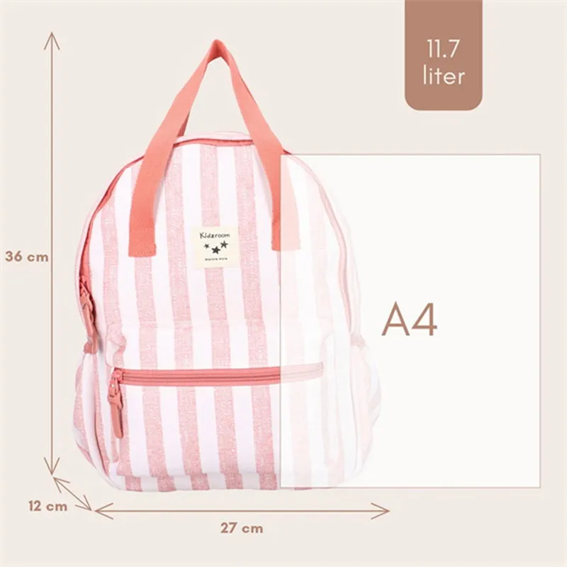 Kidzroom Rucksack – Lille Stripe Frenzy – Pink
