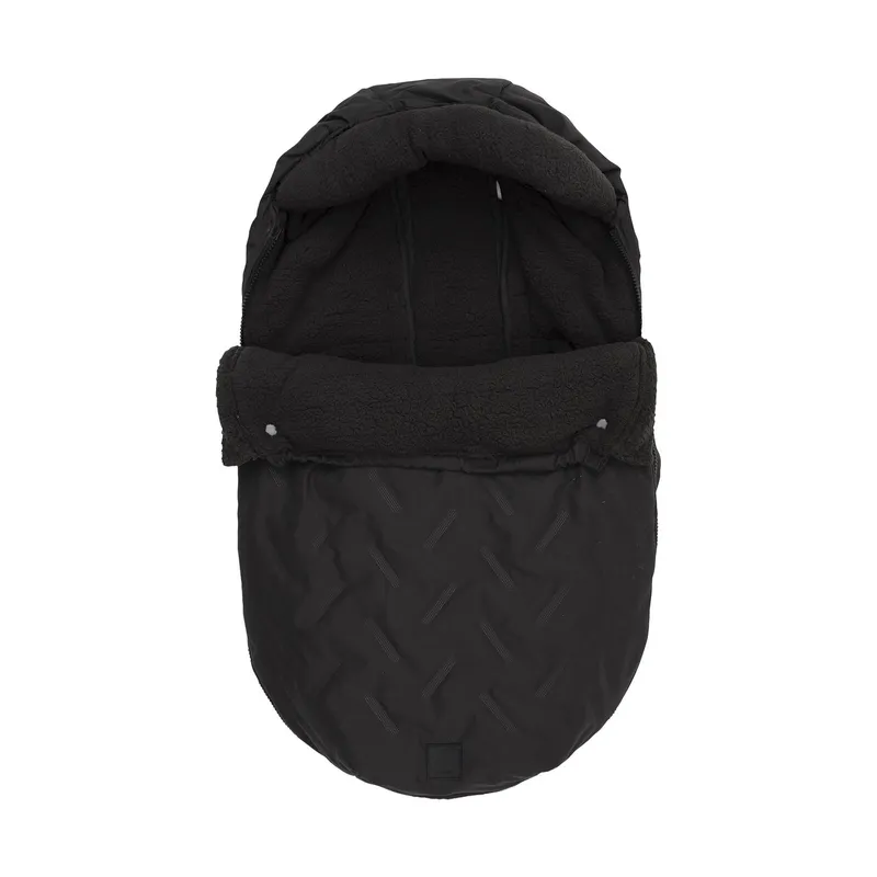 Jollein Fußsack Gruppe 0+ 3/5 Punkt Gurt - Embossed - Nearly Black