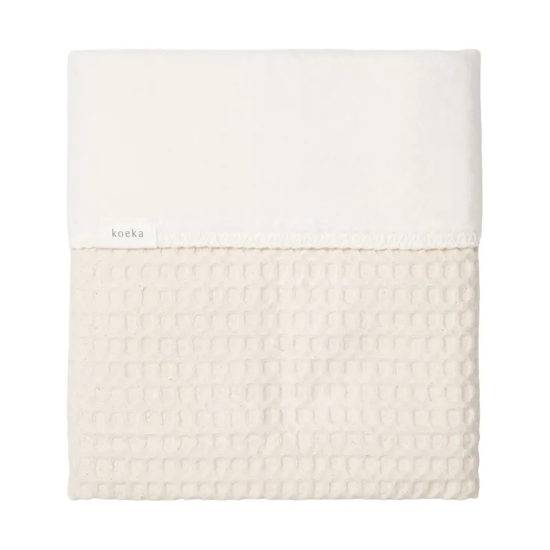 Koeka Amsterdam Wafel Babydecke - Cotton Fleece - Natur