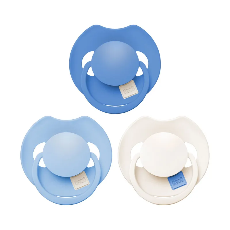 Difrax Prime Tutti Frutti Schnuller – 0–6 Monate – 3 Stück - Ultramarine Blue