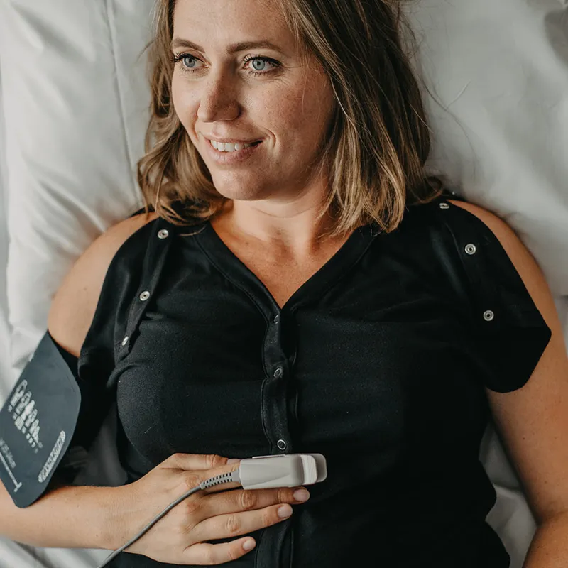 Geburtskleid Krankenhaustauglich - M / L - Black