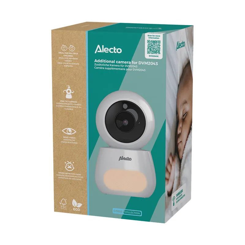 Alecto Zusatzkamera für Babyphone DVM2043C - Weiß