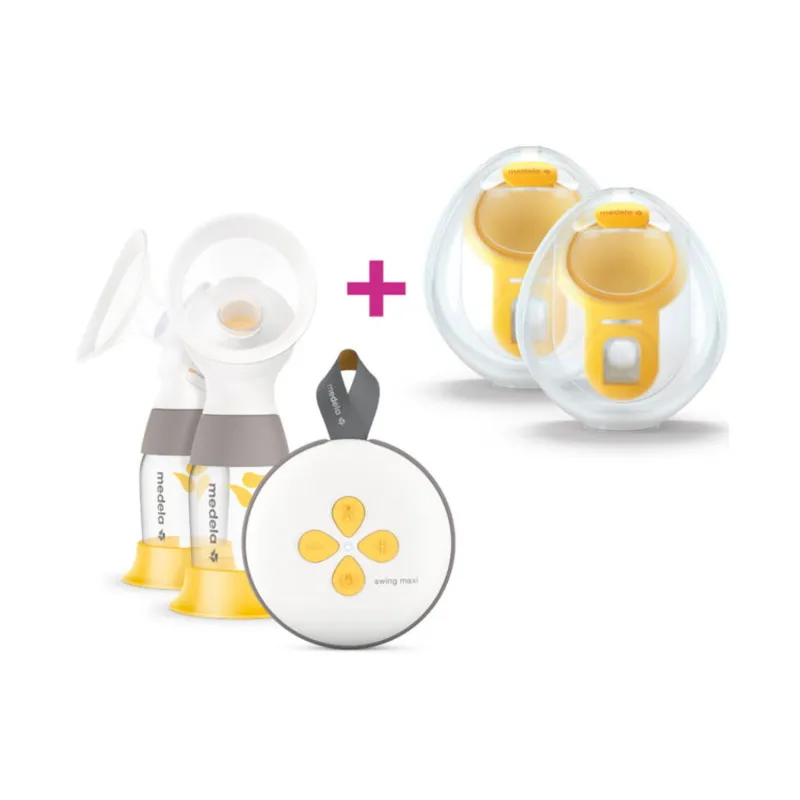 Medela Milchpumpe Elektrisch Swing Maxi + Hands-Free Collection Cups