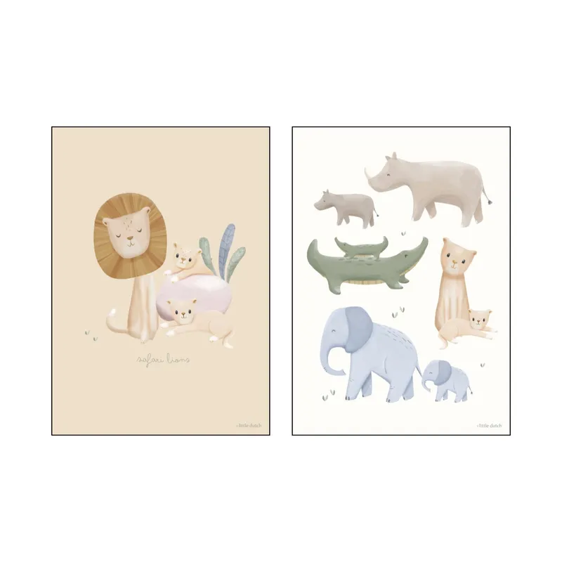 Little Dutch Safari Leo Poster - A3