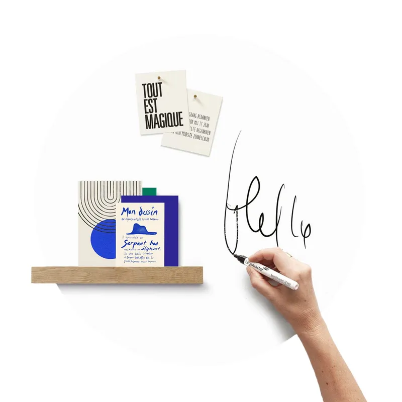 Magnetic Sticker Whiteboard – Ø60 cm – Weiß