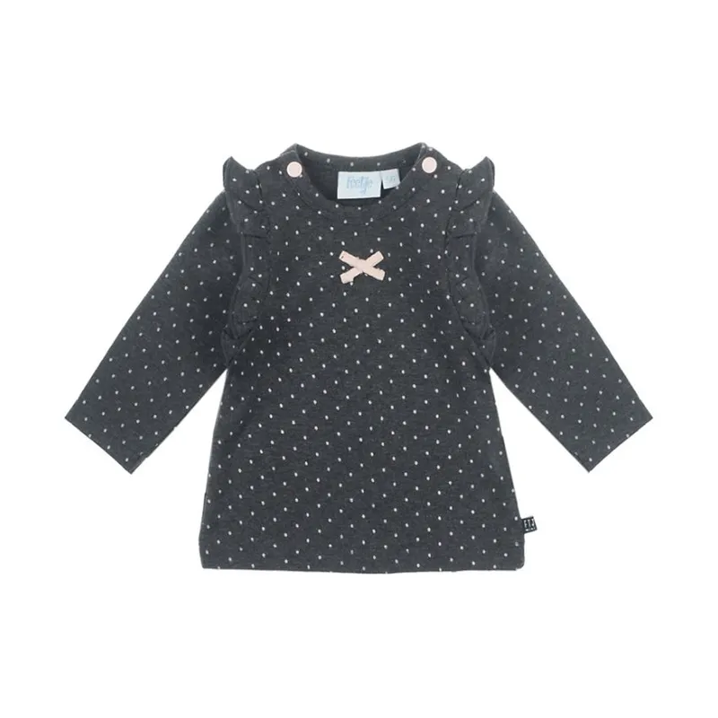 Feetje Dots T-Shirt, Anthrazite meliert, Gr. 68