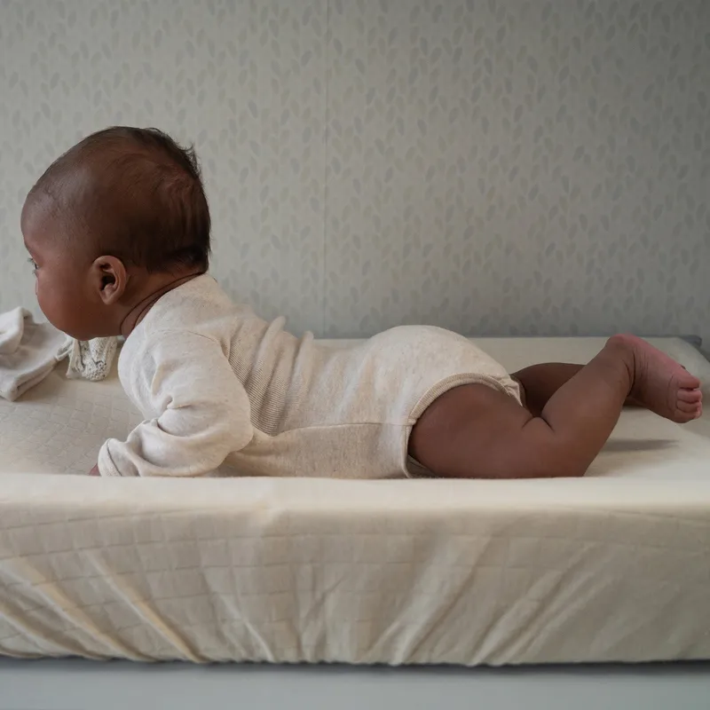 Lodger Babybody Langarm - Melange - Größe 62 - Birch