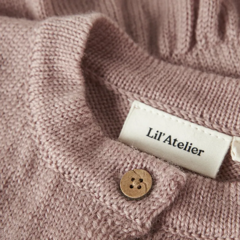 Lil’ Atelier Strickweste - Größe 62 - Fawn