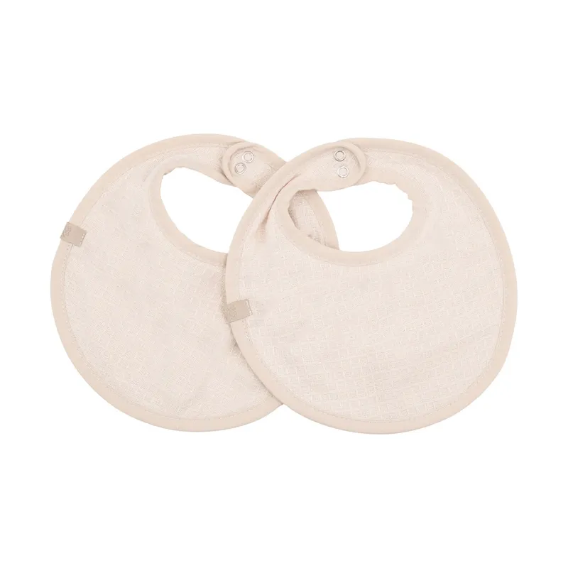 Bamboom Waffle Terry Lätzchen – 2er Set - Warm White