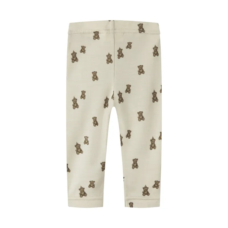 Lil' Atelier Leggings - Turtledove Teddybear - Gr. 68