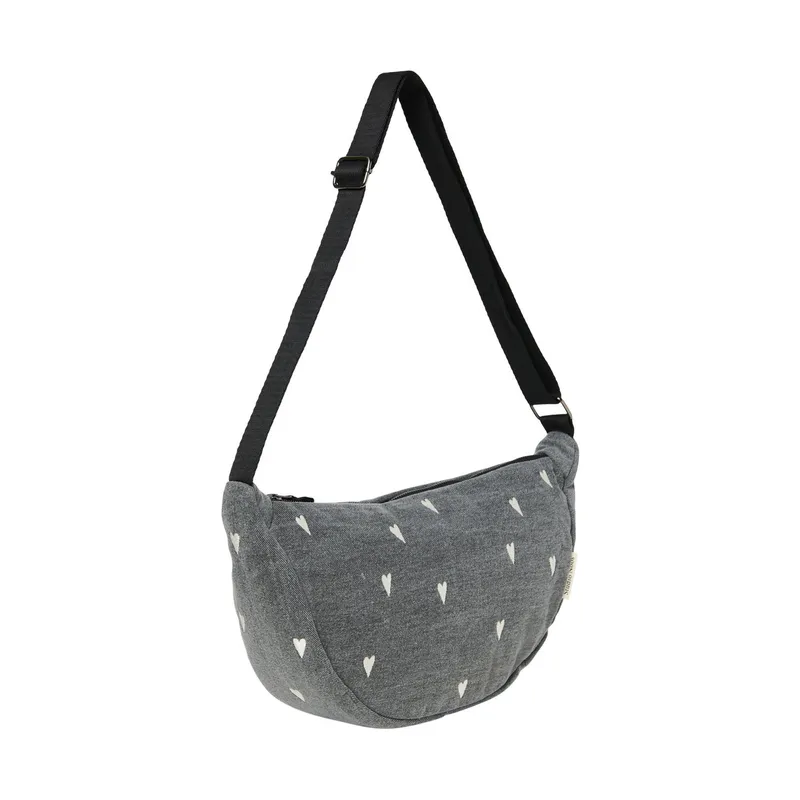 Studio Noos Fanny Pack - Denim Grey Hearts