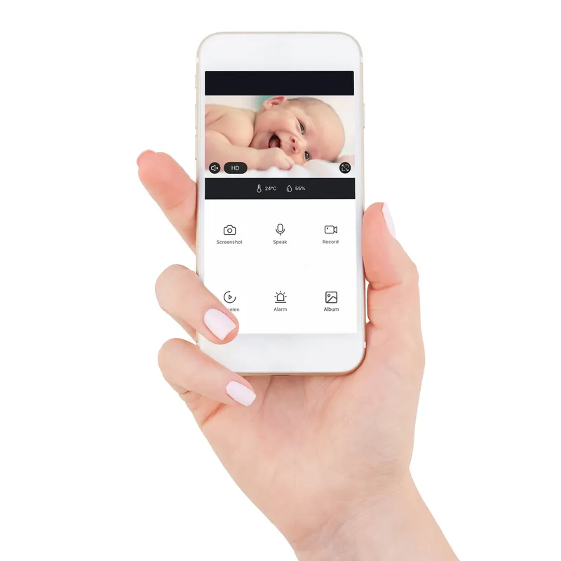 Alecto WLAN-Babyphone mit Kamera – SmartBaby5 – Schwarz