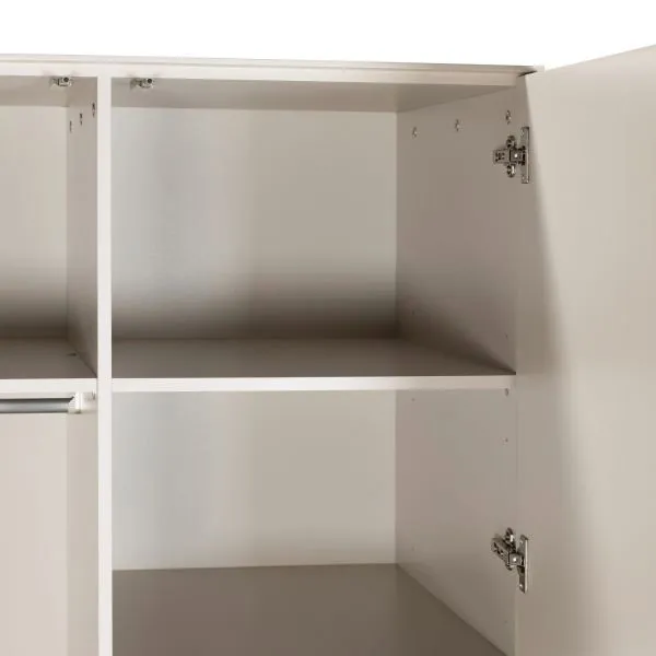 Kidsmill Sixties Kinderzimmer Oatmeal /Walnuß | Bett 90 x 200 cm + Schrank 2 - türig