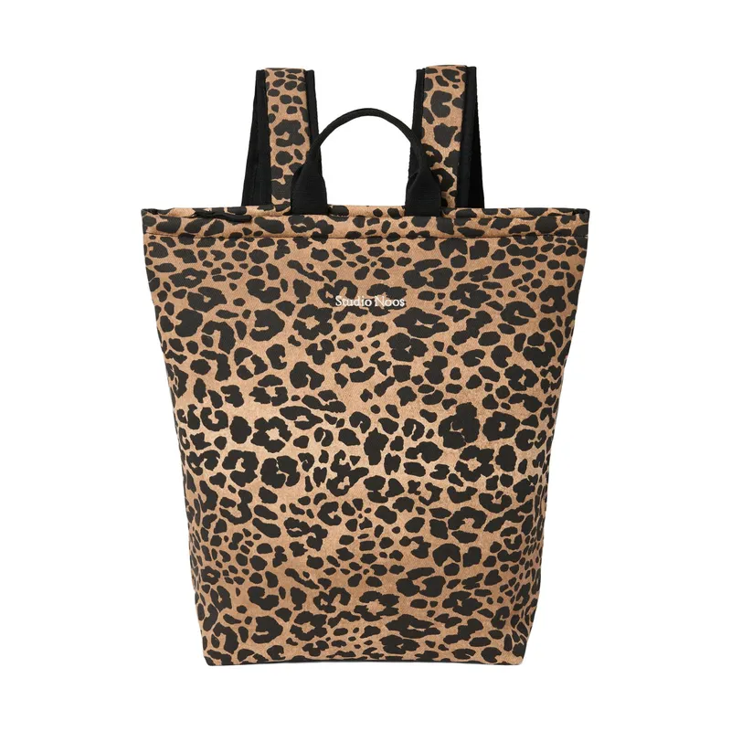 Studio Noos Rucksack - Brown Soft Cotton Leopard