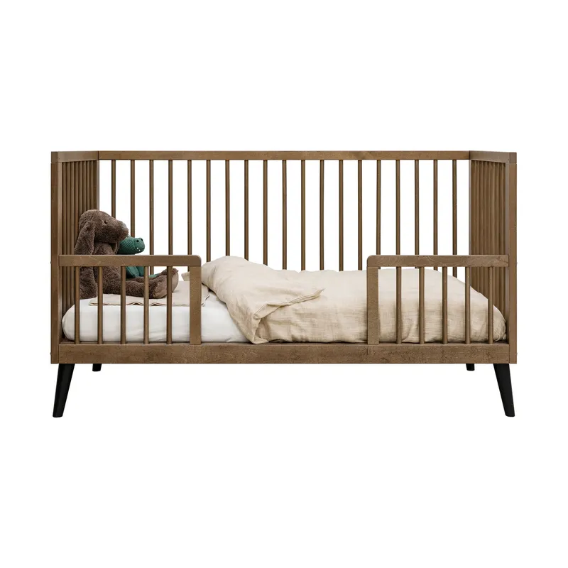 Bopita Zara Babyzimmer Walnuss |Bett 70x140  cm+ Kommode