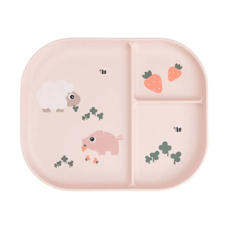 Done By Deer Fächerteller - Tiny Farm - Quadrat - Powder