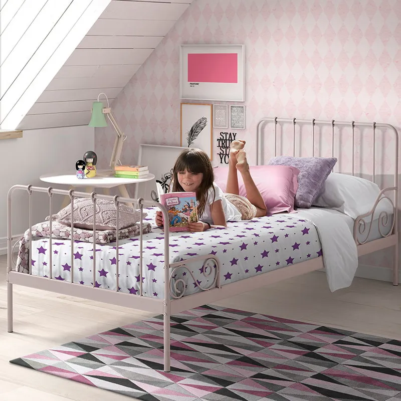 Vipack Alice Metall Bett Pink 90 x 200 cm