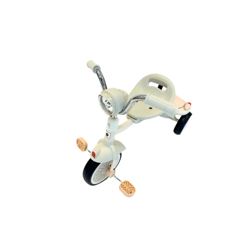 Puck Dreirad - Cream / Rose - mit Schiebestange