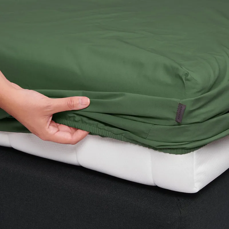 Essenza Home Premium Spannbettlaken - 90 x 210 cm - Percale - Moss