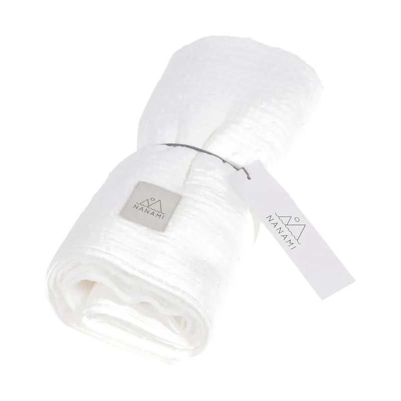 Nanami Woven Dot Mullwindel - 100 x 135 cm - Off-White