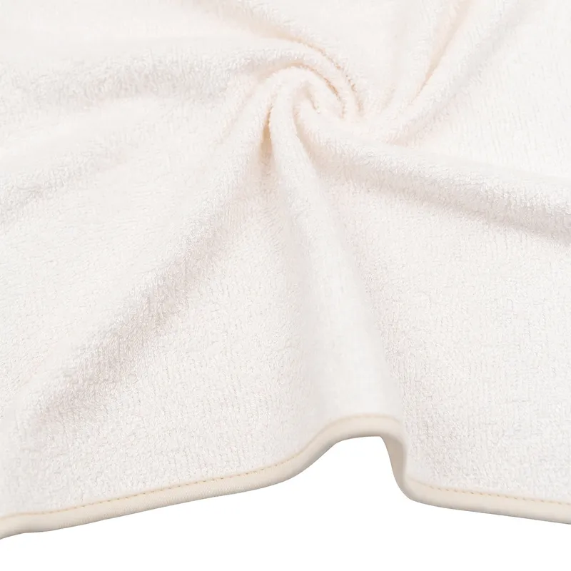 Bamboom Duo Bees Badecape + Waschlappen – 75x75 cm – Off White