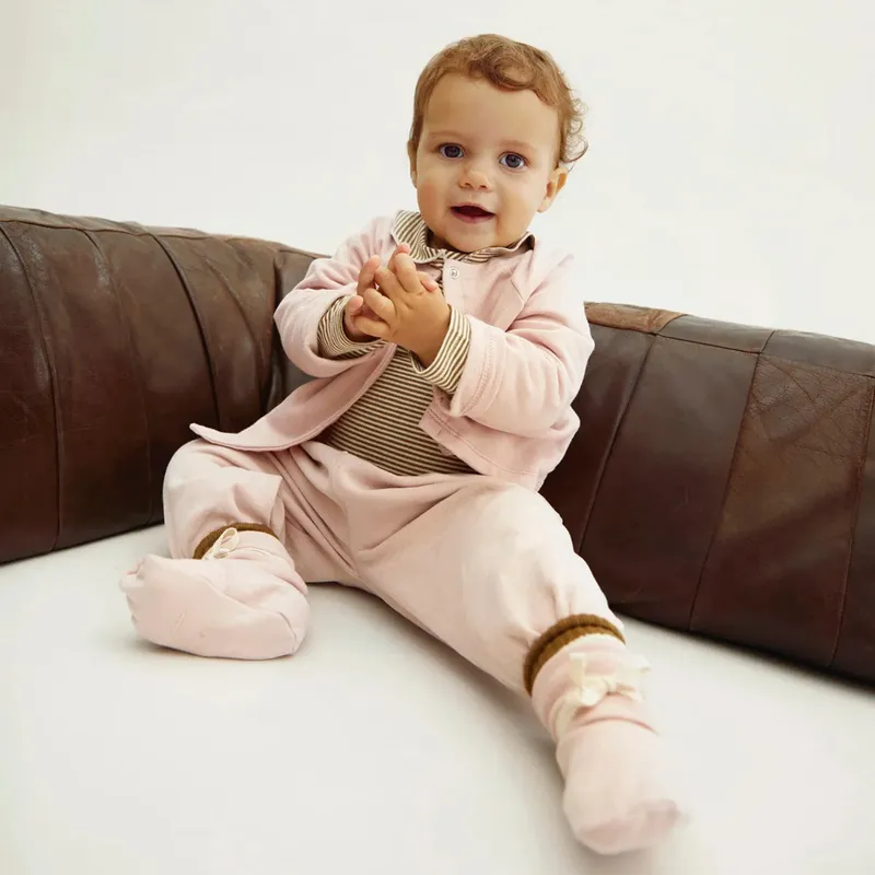 Gray Label Babyhausschuhe - Faded Pink - 0-6 Monate