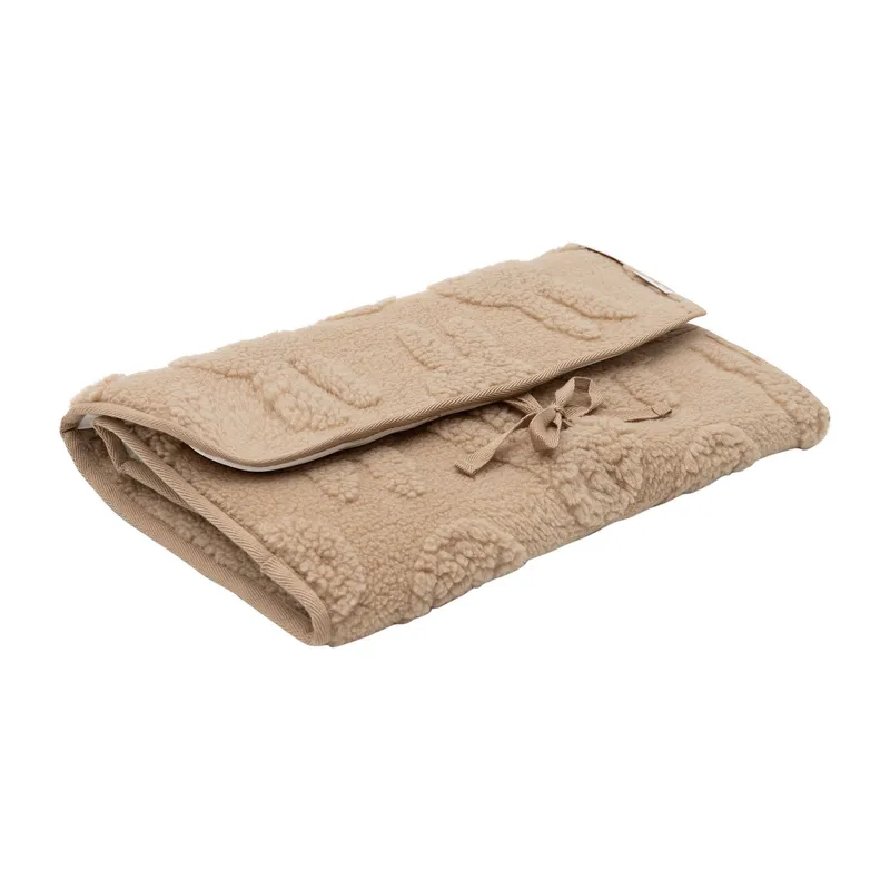 Jollein Wickelunterlage - mit Aufbewahrungsfach - Miffy Jacquard Teddy - Biscuit