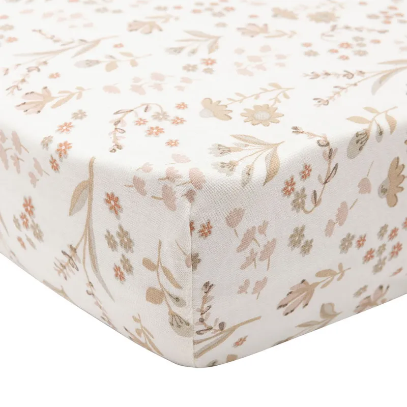 Jollein Bloomy Spannbettlaken - 60 x 120 cm - Jersey