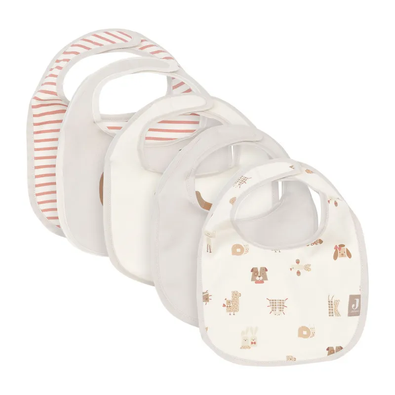Jollein Lätzchen Jersey Waterproof - Animal Friends - 5 Stück