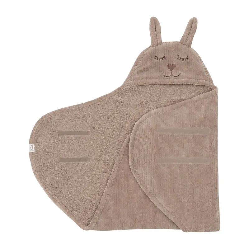 Jollein Wickeldecke - Milky Coffee - Bunny Cloudy Rib