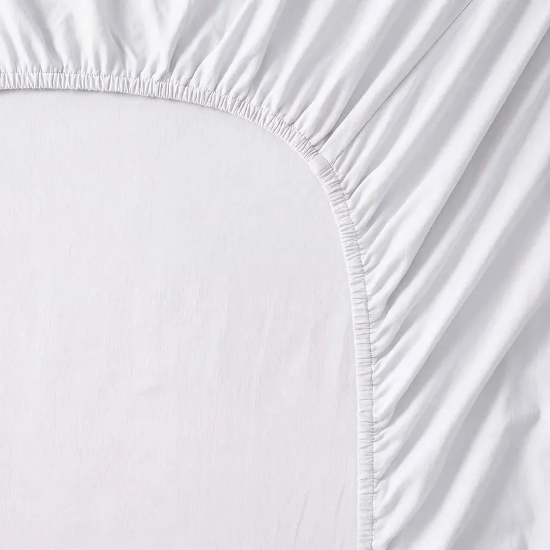 Essenza Home Fine Organic Jersey Fitted Sheet White 90/100X200/220 103119-204-01