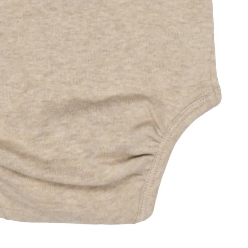 Lodger Wickelbody Kurzarm - Größe 74 - Melange Beige