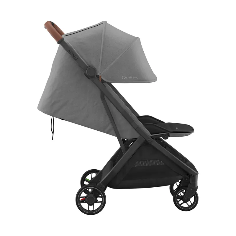 UPPAbaby Buggy - MINU V3 - Greyson Carbon Rahmen Mit Braun Leder
