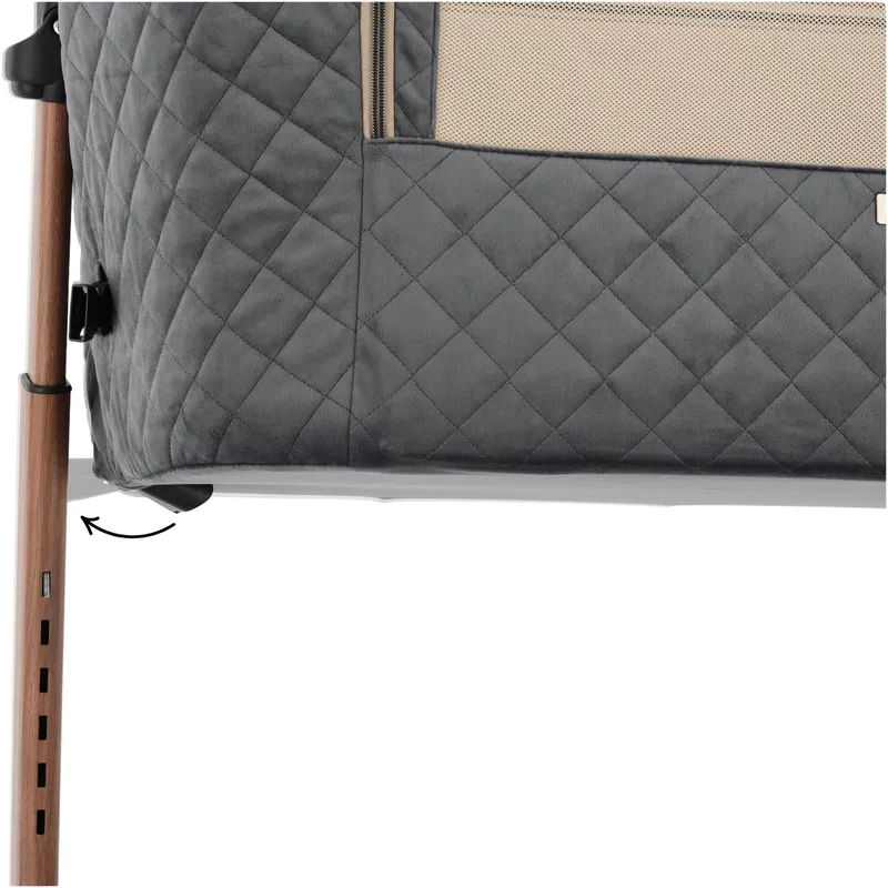 Qute Q-Wiggle Electric Co-Sleeper Antra - Walnut
