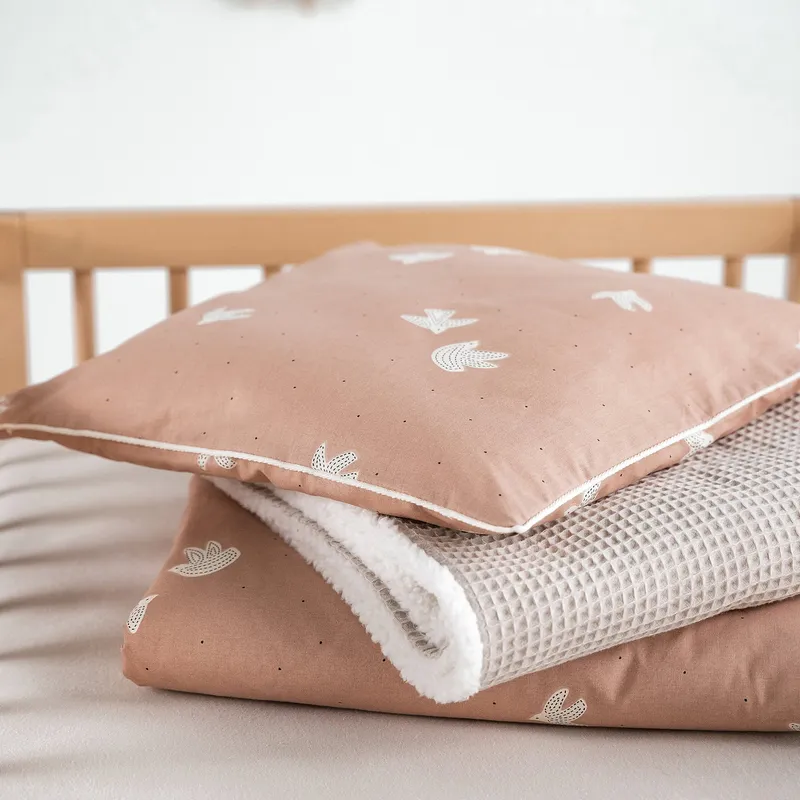 Julius Zöllner Bio-Bettwäsche-Set Birdy – Rosa – 100/135 + 40/60 cm