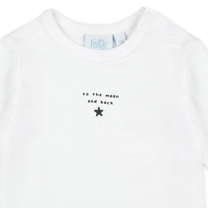 Feetje To The Moon Mini Person T-Shirt, Weiß, Gr. 44