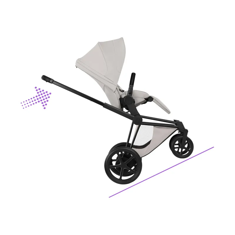 Cybex e-Priam 5 Style Kinderwagen 2-in-1 - Mattschwarzes Gestell