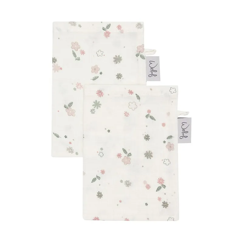 Witlof For Kids Hydrophile Waschlappen – Vintage Flowers – 2er-Set