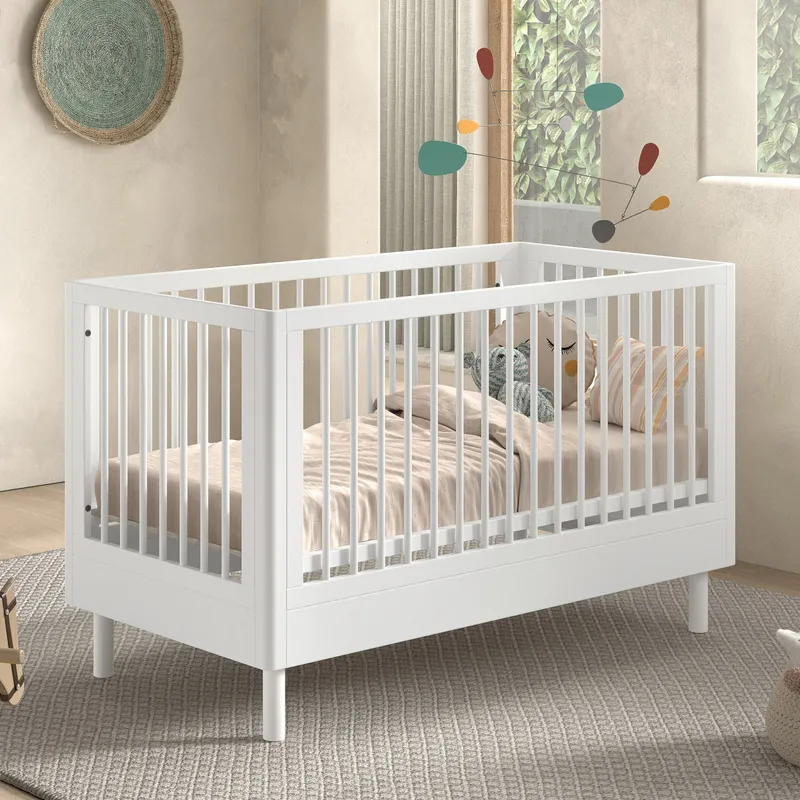 Vipack Babybett Mit Umbausatz - Forrest - 70 x 140 cm - Buche Weiß