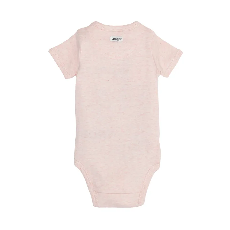 Lodger Babybody Kurzarm - Melange - Größe 68 - Tan